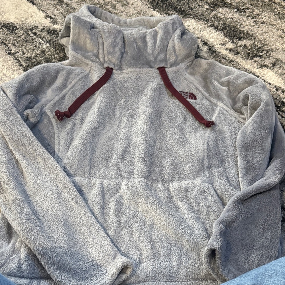 The North Face Light Gray Fleece Hoodie